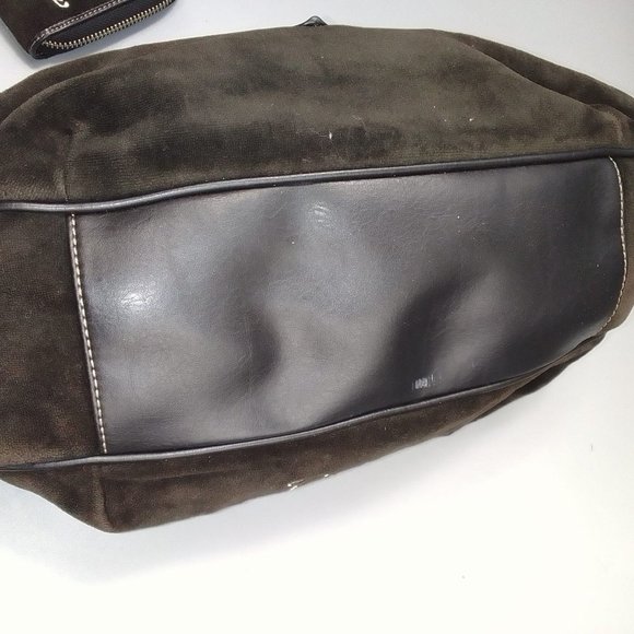 Juicy Couture Y2K 'Once Upon a Time' Bag & Purse Set 90's Brown Velour Vintage - Picture 7 of 12